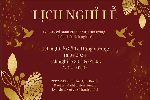THÔNG BÁO LỊCH NGHỈ LỄ